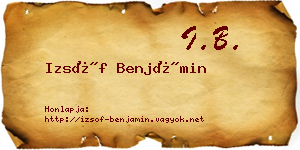 Izsóf Benjámin névjegykártya