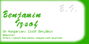 benjamin izsof business card