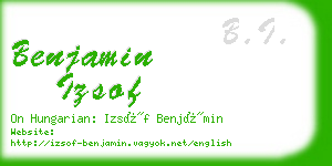 benjamin izsof business card